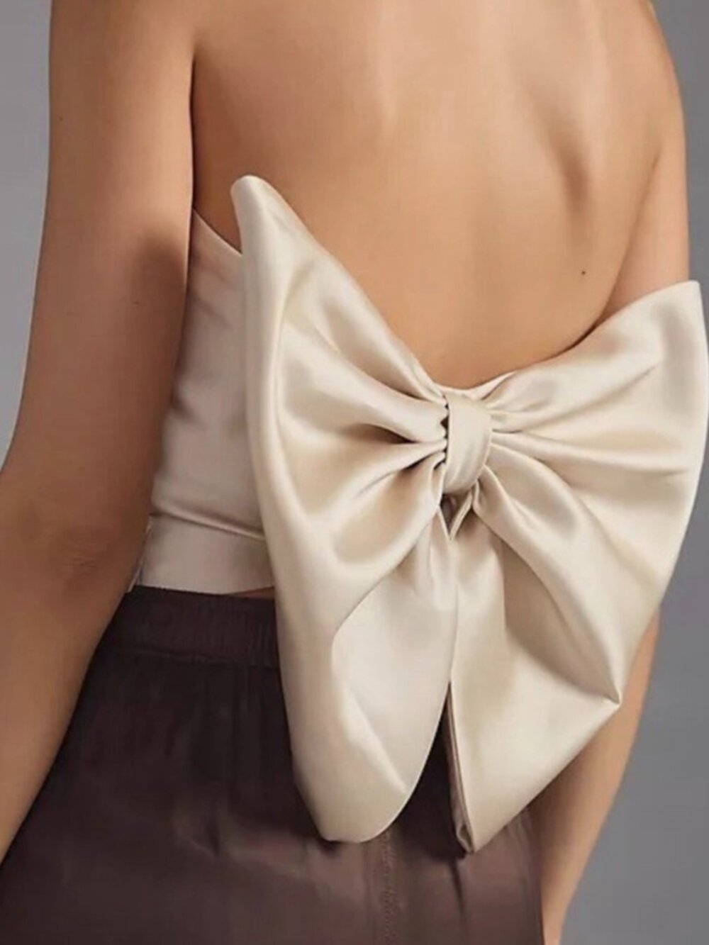Hutch Anthropologie Strapless Bow Bandeau Top